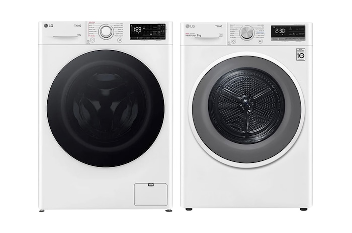 LG PRACÍ SET | 10kg Pračka FASR3A04WW + 8kg Sušička RC8TV9AVHN, LAUNWDSN25A