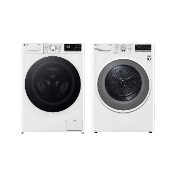 Čelní pohled na PRACÍ SET | 10kg Pračka FASR3A04WW + 8kg Sušička RC8TV9AVHN LAUNWDSN25A