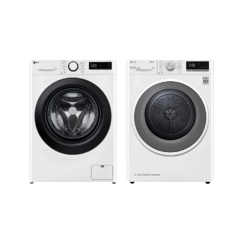 Čelní pohled na PRACÍ SET | 9kg Pračka FSR5A94WL + 9kg Sušička RC91V5AV6N LAUNWDSN32A