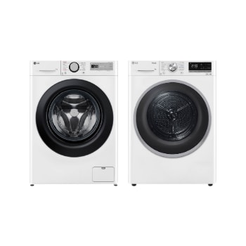 Čelní pohled na PRACÍ SET | LG Pračka 11kg FPSR5A14WL + Sušička 9kg RC91V9AVSN LAUNWDSN45A