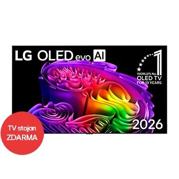 Čelní pohled na 77" LG OLED evo AI G6 4K Smart TV 2026 OLED77G64LW