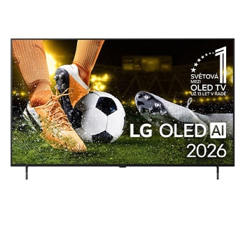 Čelní pohled na 48" LG OLED AI B6E 4K Smart TV 2026 OLED48B6ELC