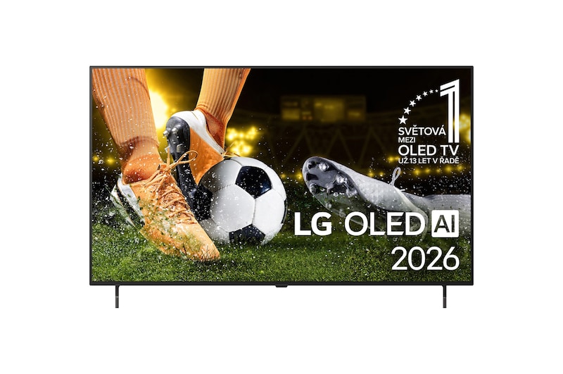 Čelní pohled na 55" LG OLED AI B6E 4K Smart TV 2026 OLED55B6ELC