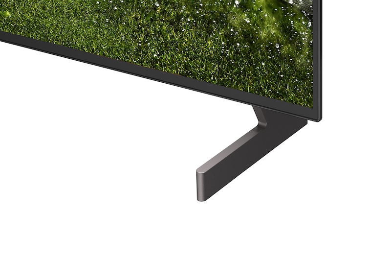 LG OLED AI B6E zobrazuje rozdělenou obrazovku, na které je možné porovnat matný displej s antireflexní úpravou a displej Perfect Black, který zajišťuje jasnější obraz za jakýchkoli světelných podmínek. Technologie Perfect Black má certifikaci UL.