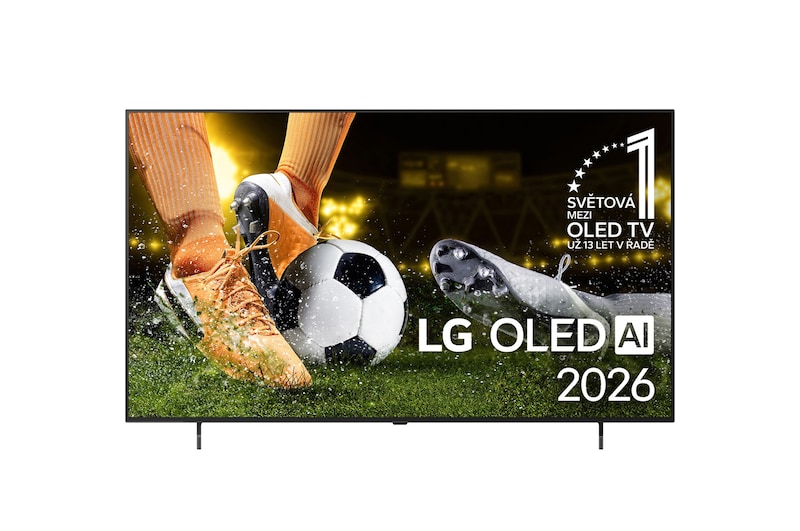 Čelní pohled na 65" LG OLED AI B6E 4K Smart TV 2026 OLED65B6ELC