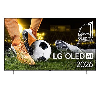 Čelní pohled na 65" LG OLED AI B6E 4K Smart TV 2026 OLED65B6ELC
