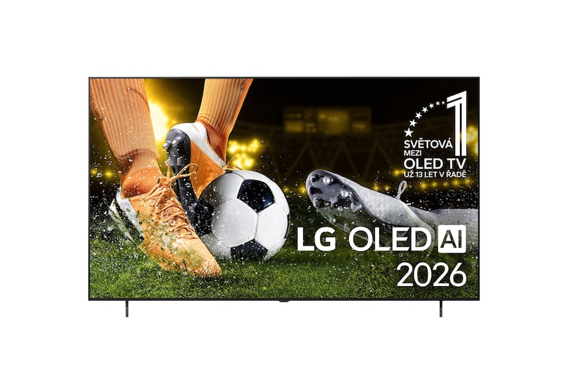 Čelní pohled na 77" LG OLED AI B6E 4K Smart TV 2026 OLED77B6ELC