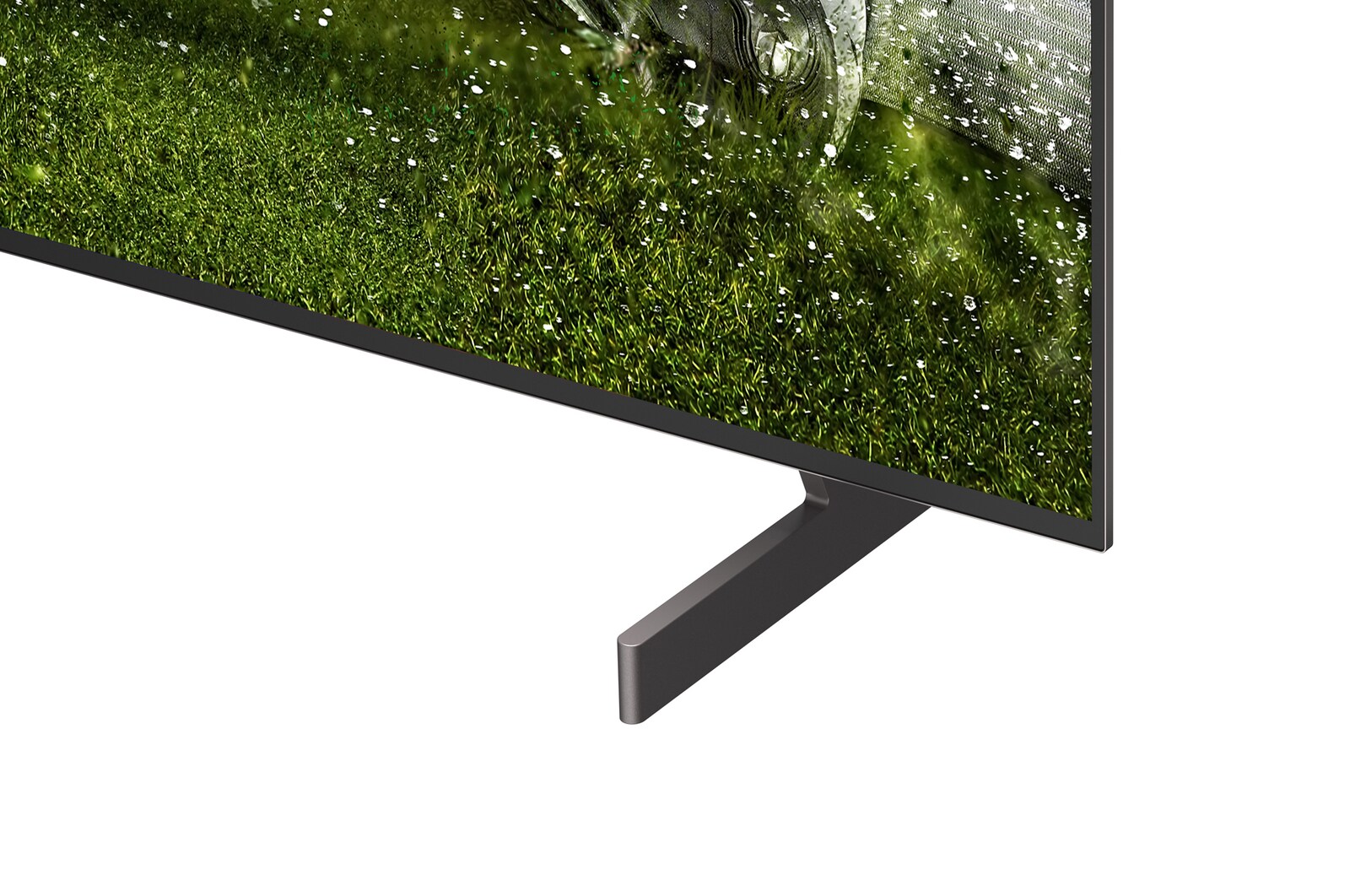 LG OLED AI B6E zobrazuje rozdělenou obrazovku, na které je možné porovnat matný displej s antireflexní úpravou a displej Perfect Black, který zajišťuje jasnější obraz za jakýchkoli světelných podmínek. Technologie Perfect Black má certifikaci UL.
