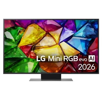 Čelní pohled na 50" LG Mini RGB evo AI MRGB86 4K Smart TV  2026 50MRGB86B6A