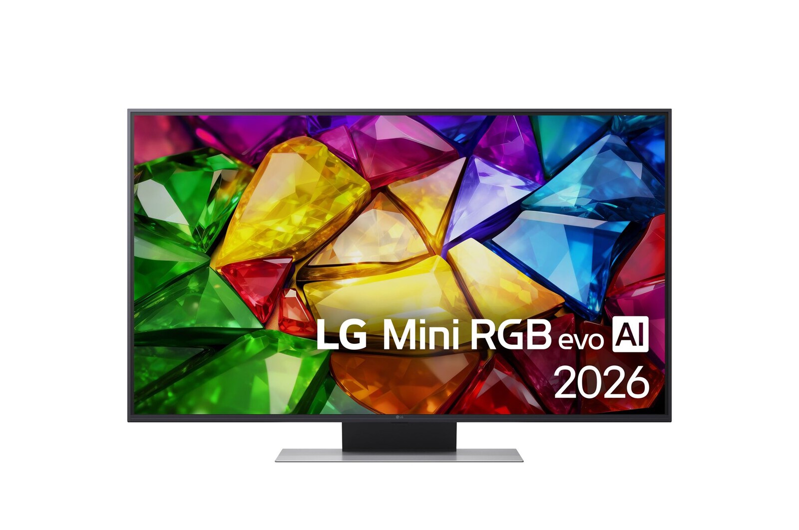 Čelní pohled na 50" LG Mini RGB evo AI MRGB88 4K Smart TV  2026 50MRGB88B6B