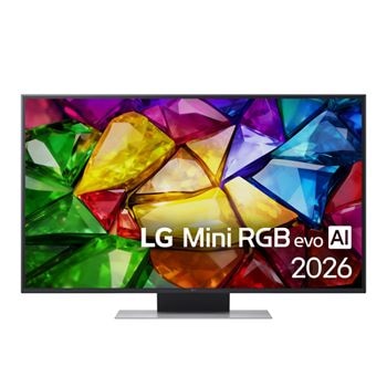 Čelní pohled na 50" LG Mini RGB evo AI MRGB88 4K Smart TV  2026 50MRGB88B6B