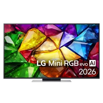 Čelní pohled na 55" LG Mini RGB evo AI MRGB88 4K Smart TV  2026 55MRGB88B6B