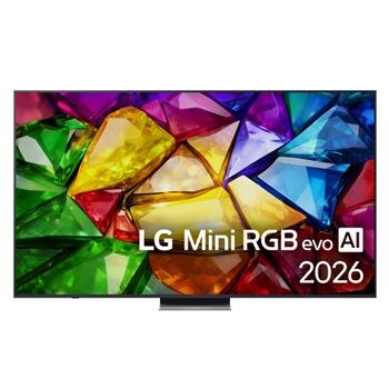 Čelní pohled na 86" LG Mini RGB evo AI MRGB88 4K Smart TV  2026 86MRGB88B6B
