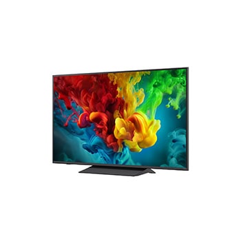 LG QNED evo AI QNED83 Mini LED vyobrazený zepředu a z boku má 65" displej s šířkou 1455 mm, výškou obrazovky 841 mm, výškou se stojanem 904 mm, hloubkou 67,9 mm a půdorysem stojanu 1217 x 269 mm.