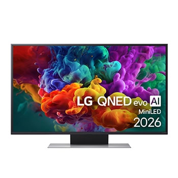 Čelní pohled na 43" LG QNED evo AI Mini LED QNED86 4K Smart TV 2026 43QNED86B6B