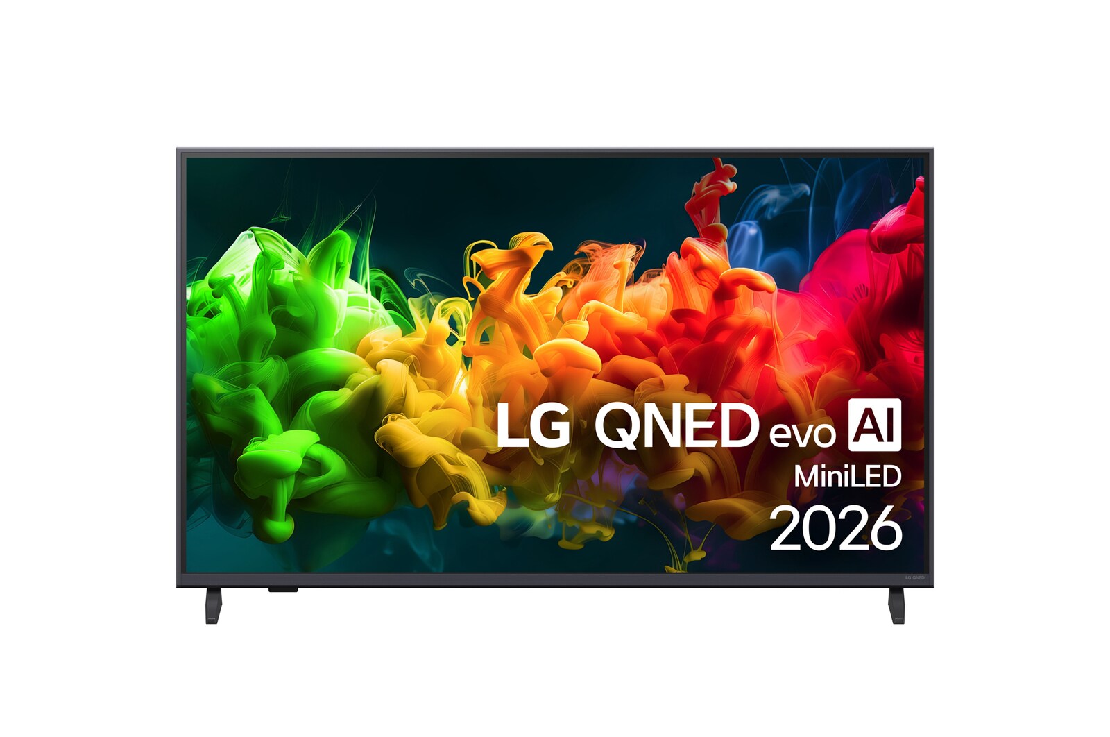 Čelní pohled na 43"inch LG QNED evo AI QNED8E Mini LED 4K Smart TV 2026   43QNED8EB3F