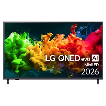 Čelní pohled na 43"inch LG QNED evo AI QNED8E Mini LED 4K Smart TV 2026   43QNED8EB3F