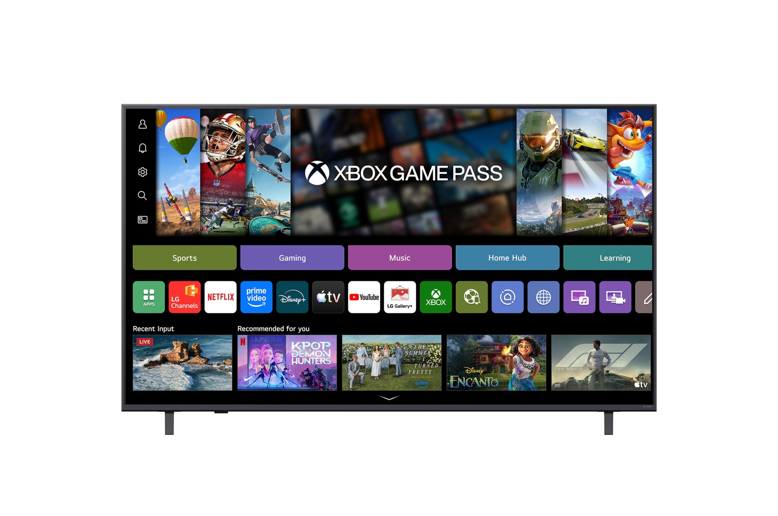 Procesor alpha 7 AI Processor 4K Gen9 televizoru LG QNED evo AI QNED80 Mini LED září uprostřed žluté desky plošných spojů a zdůrazňuje chytřejší a výkonnější zpracování AI, které vylepšuje čistotu obrazu 4K díky lepšímu kontrastu a hloubce.