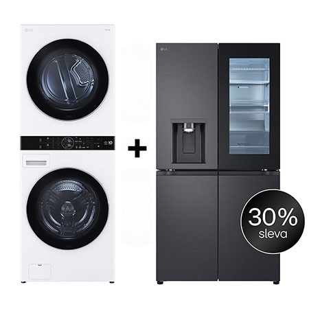 SET - LG WashTower WT1716WWF + Chladnička InstaView™ GMG960EVEE