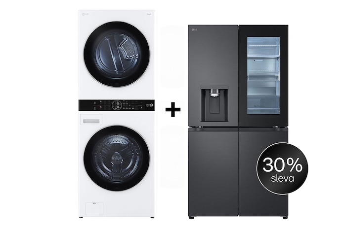 LG SET | LG WashTower WT1716WWF + Chladnička InstaView™ GMG960EVEE, CHPRSET17
