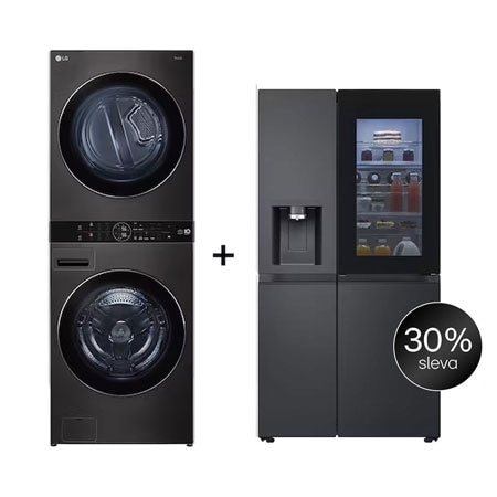 SET - LG WashTower WT1716BBF + Chladnička InstaView™ GSGV80PYLD