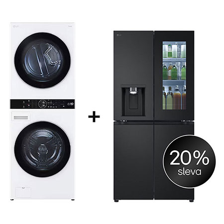 SET - LG WashTower WT1716WWF + Chladnička InstaView™ GMG860EPBE