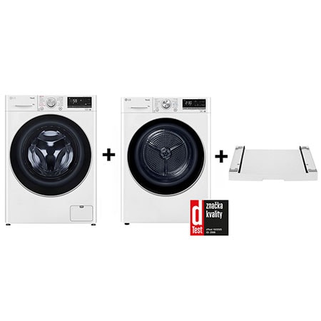 PRACÍ SET - 9 kg Pračka FA49V5VW1W + 9 kg Sušička RC91V9AV3N + Výsuvný mezikus