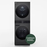 LG WashTower | 12 / 10 kg |1400 ot./min | AI DD™ | TurboWash™360°|Černá/šedá