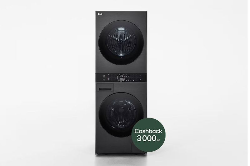 LG 12/10 kg LG WashTower|1400 ot./min | Direct Drive | AI DD | TurboWash360°, Front Light On View, WT1210BBF