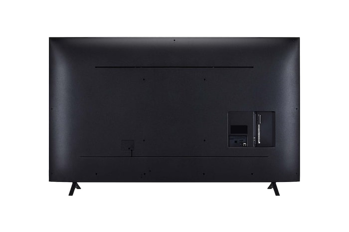 Leicht abgewinkelte Seitenansicht des LG QNED TV von rechts