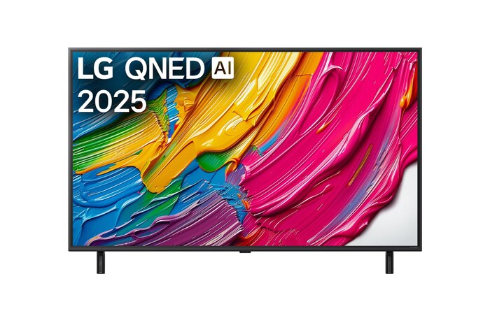 Frontansicht des 50 Zoll LG QNED AI QNED80 4K Smart TV 50QNED80A6A