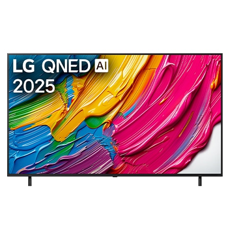 Frontansicht des 75 Zoll LG QNED AI QNED80 4K Smart TV 75QNED80A6A