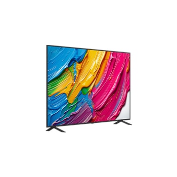 Leicht abgewinkelte Seitenansicht des LG QNED TV von rechts