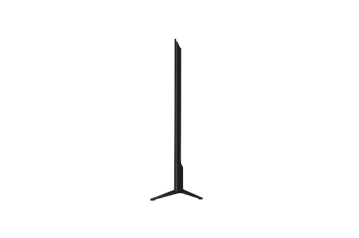 Linke Seitenansicht des LG UHD UA74 TV.