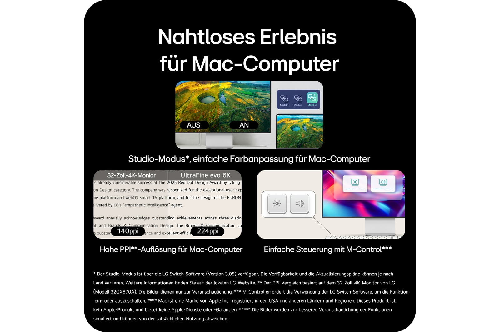 LG UltraFine™evo 32 Zoll 6K Nano IPS Black mit Thunderbolt™ 5, 32U990A-S