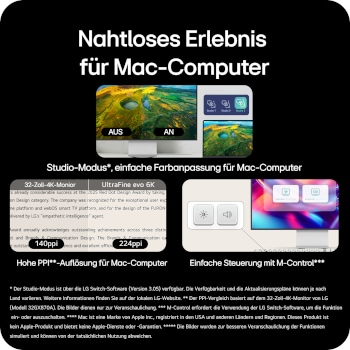 LG UltraFine™evo 32 Zoll 6K Nano IPS Black mit Thunderbolt™ 5, 32U990A-S