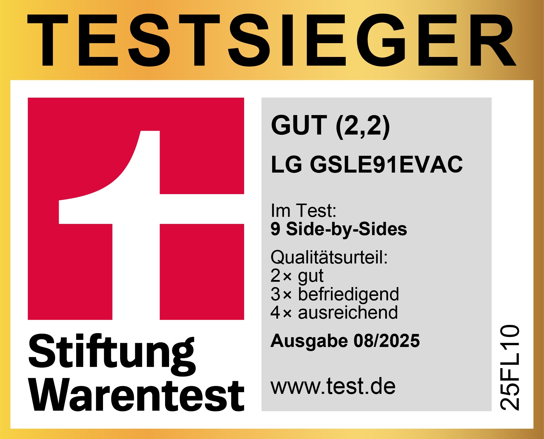 Stiftung Warentest GSLE91EVAC