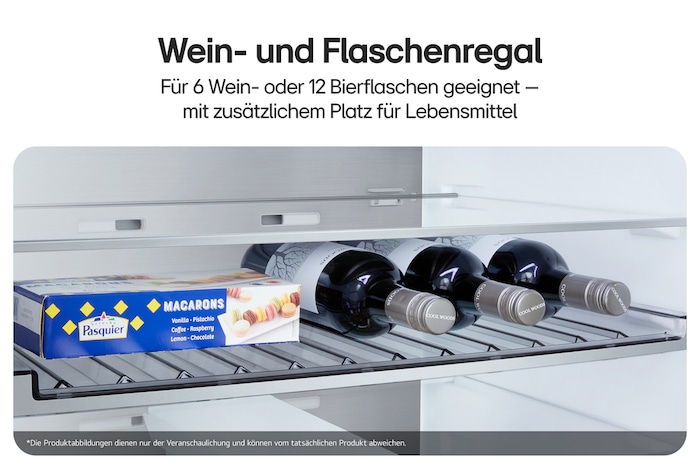 LG Vollintegrierbare Kühl-Gefrierkombination (EEK A, 333L, 186cm hoch, 59,7cm breit) mit 108 kWh/a & Smart Inverter Compressor® I GBBS716AEV, GBBS716AEV
