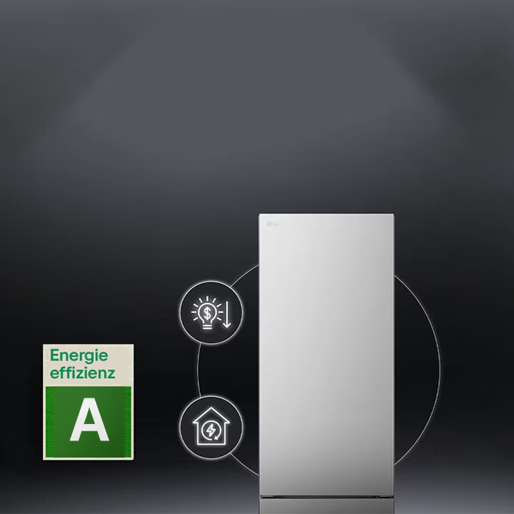 Kühlschrank mit effizientem Kühlsystem dank Smart Inverter Kompressor und 10 Jahren Garantie auf den Kompressor.