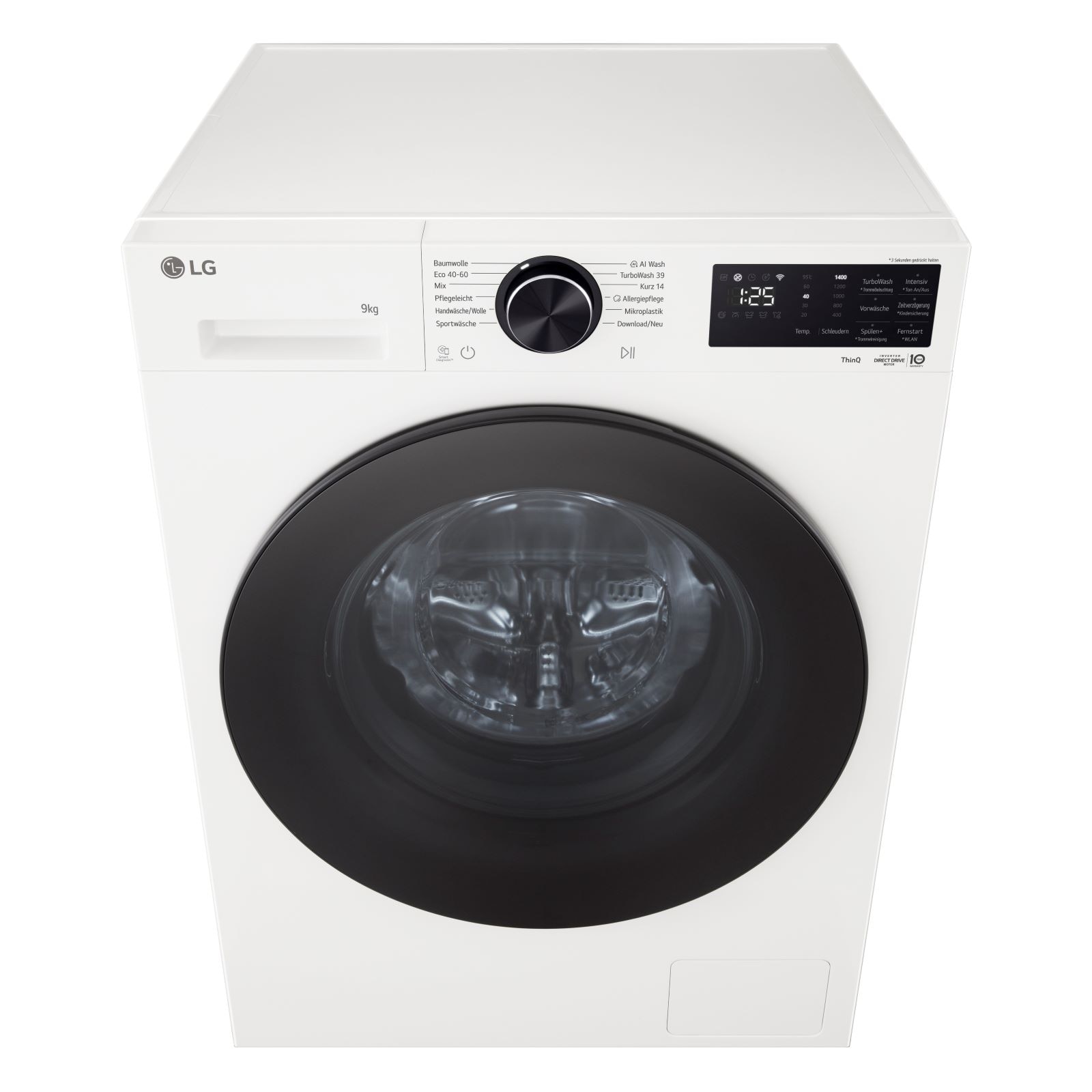 LG  Waschmaschine Essence White (A, 9 kg, 1.400 U./Min.) mit AI DD® & TurboWash®360° | F4WX709YC, F4WX709YC