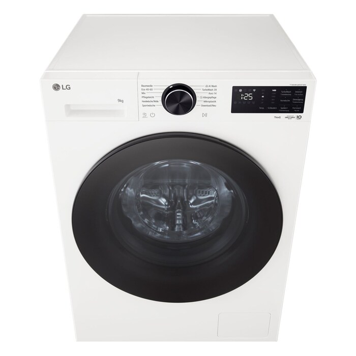 LG  Waschmaschine Essence White (A, 9 kg, 1.400 U./Min.) mit AI DD® & TurboWash®360° | F4WX709YC, F4WX709YC
