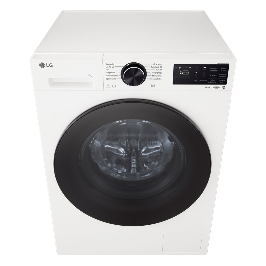 LG  Waschmaschine Essence White (A, 9 kg, 1.400 U./Min.) mit AI DD® & TurboWash®360° | F4WX709YC, F4WX709YC