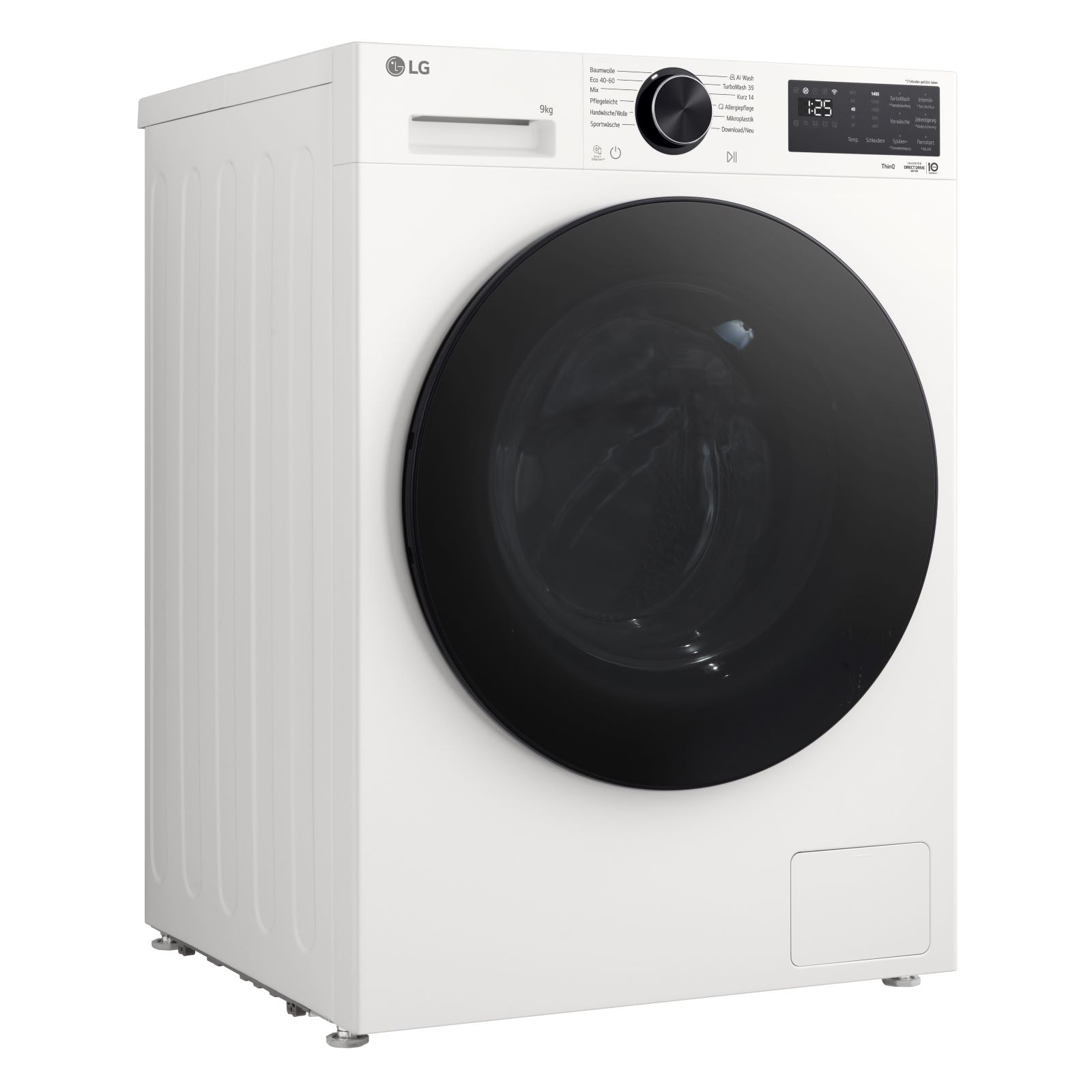 LG  Waschmaschine Essence White (A, 9 kg, 1.400 U./Min.) mit AI DD® & TurboWash®360° | F4WX709YC, F4WX709YC