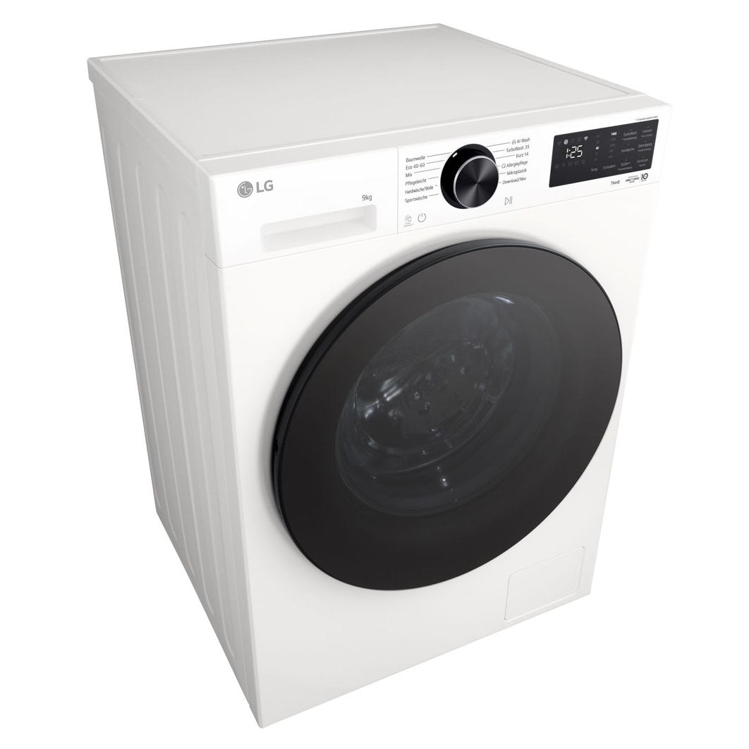 LG  Waschmaschine Essence White (A, 9 kg, 1.400 U./Min.) mit AI DD® & TurboWash®360° | F4WX709YC, F4WX709YC