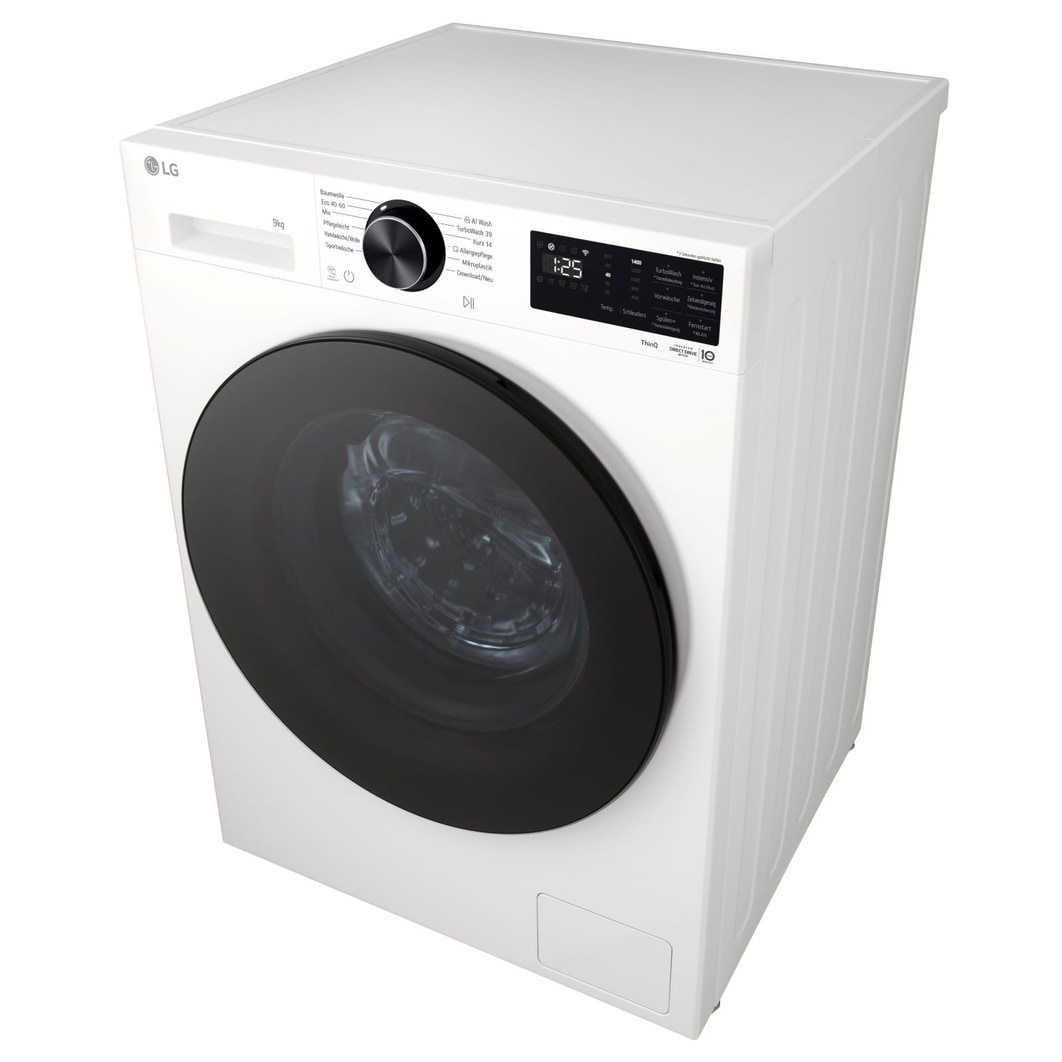 LG  Waschmaschine Essence White (A, 9 kg, 1.400 U./Min.) mit AI DD® & TurboWash®360° | F4WX709YC, F4WX709YC