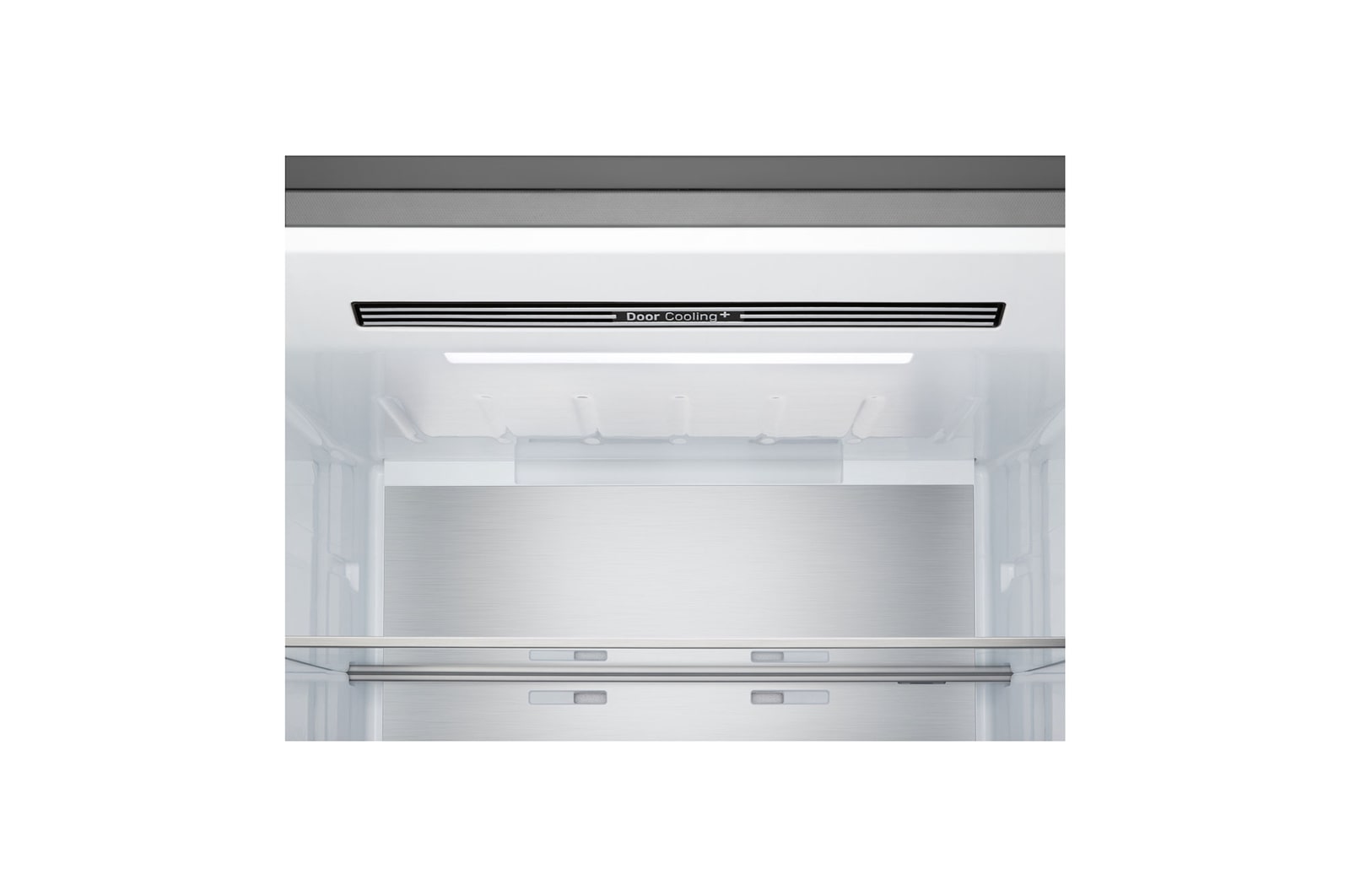 Front view top door open