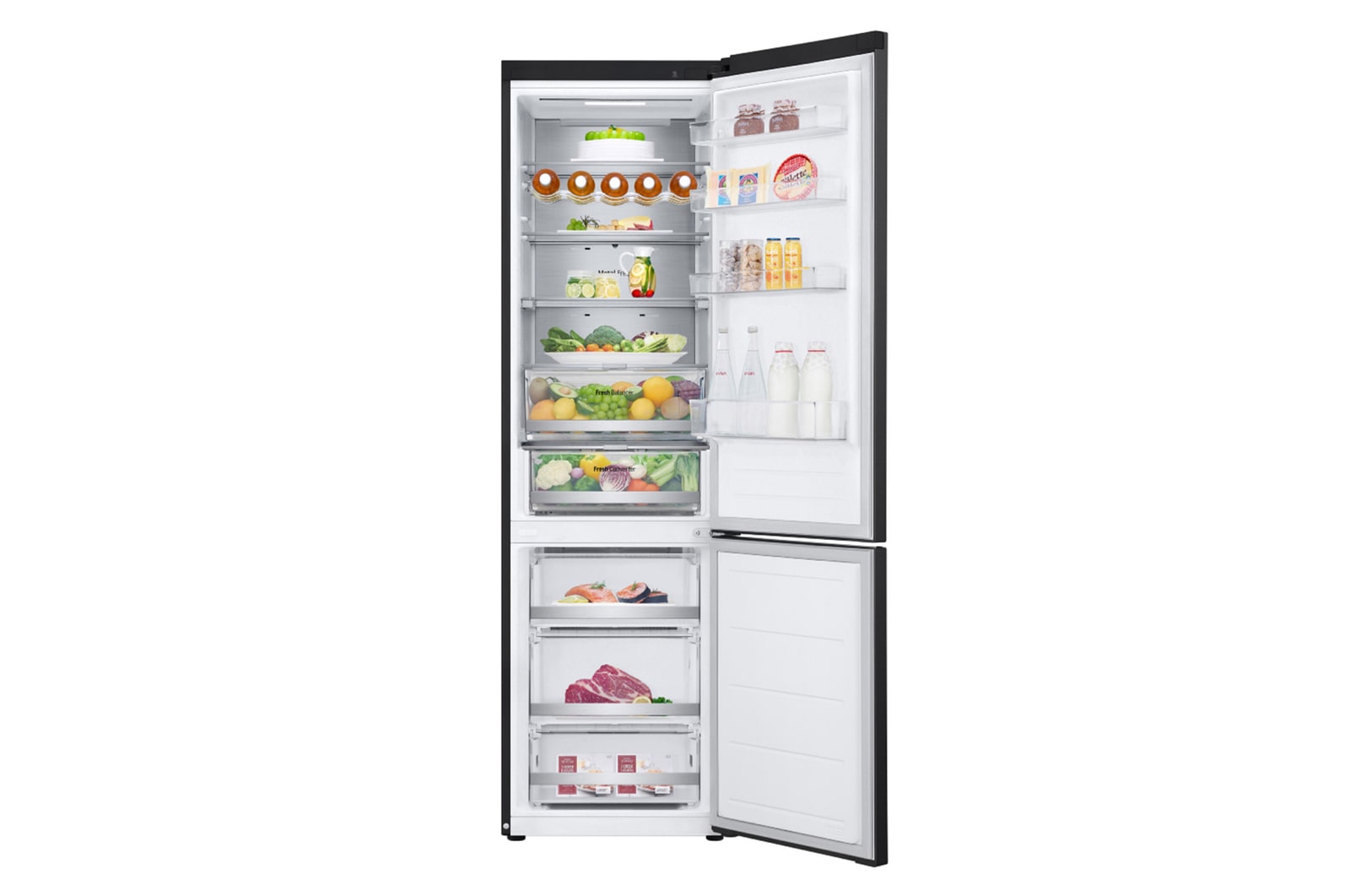 LG Kühl-Gefrierkombination (B ,387L, 203 cm hoch) mit 138 kWh/a & Smart Inverter Compressor® ǀ GBV7270BEV, GBV7270BEV
