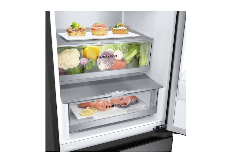 LG Kühl-Gefrierkombination (EEK B ,387L, 203 cm hoch) mit 138 kWh/a & Smart Inverter Compressor® ǀ GBV7270BEV, GBV7270BEV