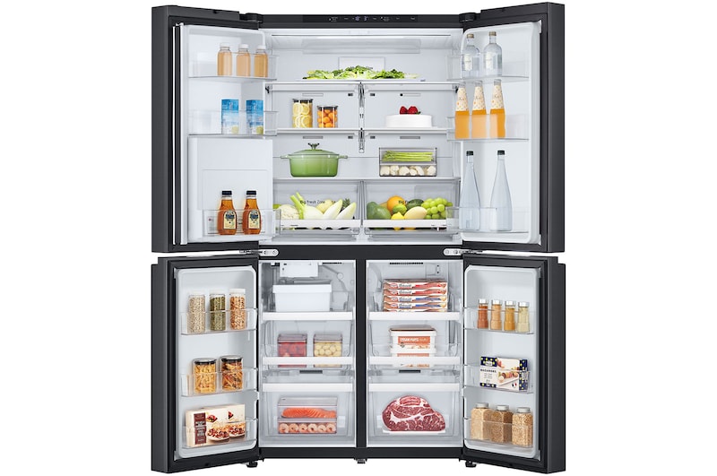 Vorderansicht – geöffnet mit Lebensmitteln