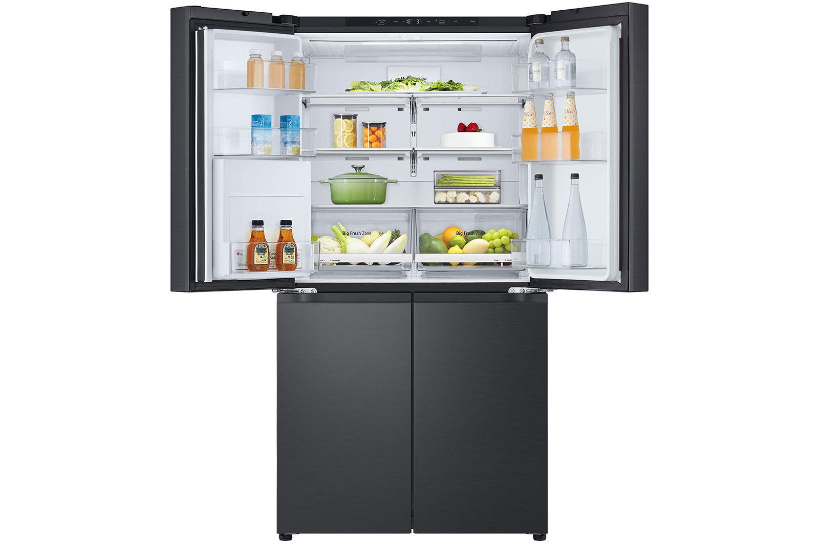 Vorderansicht – geöffnet mit Lebensmitteln